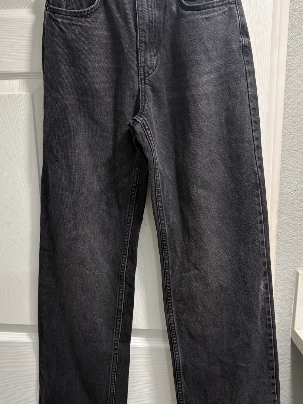 Pull&Bear Charcoal Relaxed Straight Jeans
